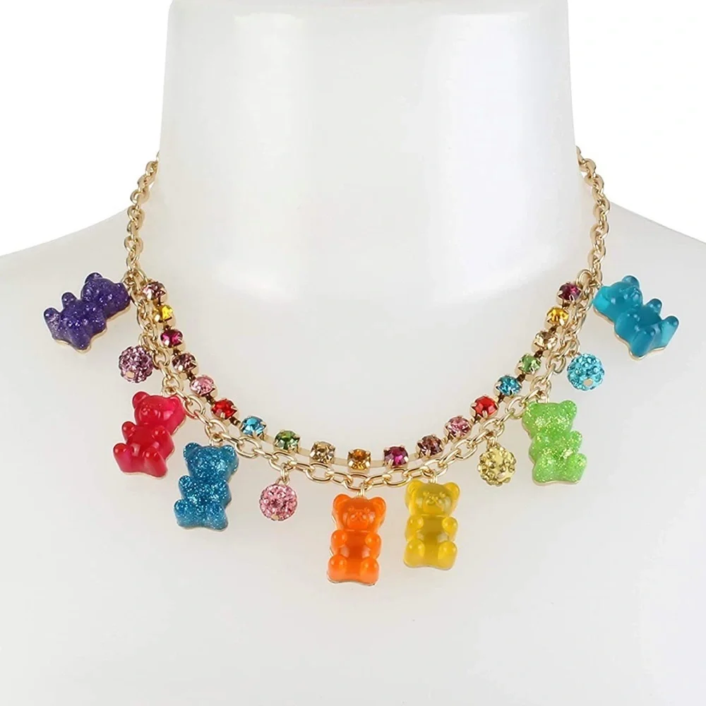 Betsey Johnson Gummy Bear Frontal Necklace